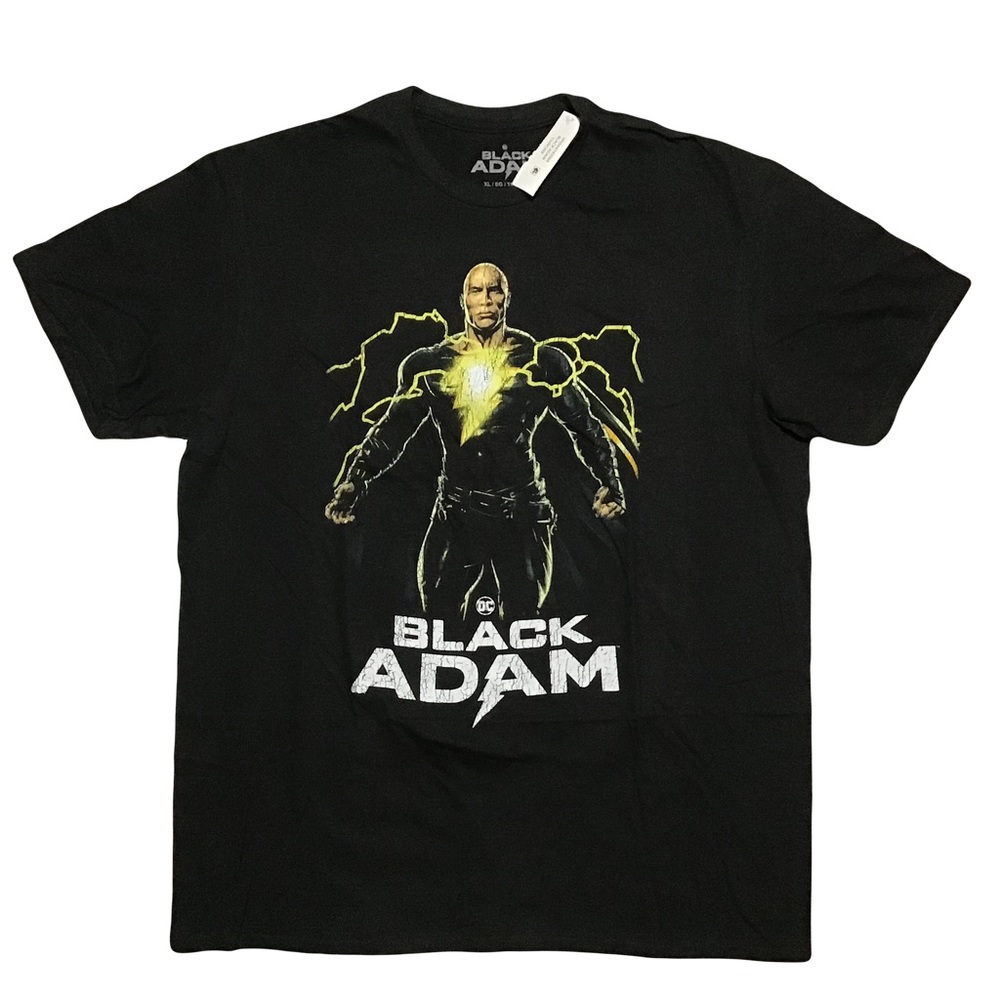 Black Adam Superhero Men's Shirt Size M, L, XL NEW NWT Rock Black Yellow